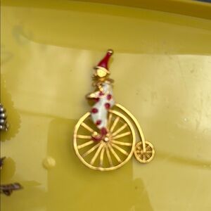 Clown on Bicycle Enamel Pin